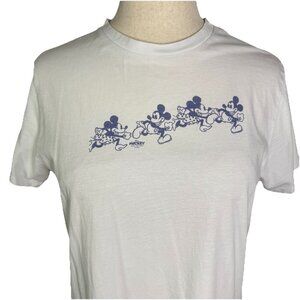 Levi’s Mickey Mouse Minnie Mouse T-Shirt Women’s Sz XL, Short Sleeve White Blue